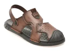Sandale GRYXX maro, T6388, din piele naturala imagine