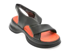 Sandale GRYXX negre, 1150G12, din piele naturala imagine