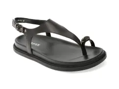 Sandale GRYXX negre, 1186, din piele naturala imagine