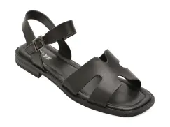 Sandale GRYXX negre, 1352C25, din piele naturala imagine