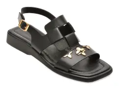 Sandale GRYXX negre, 1766340, din piele naturala imagine