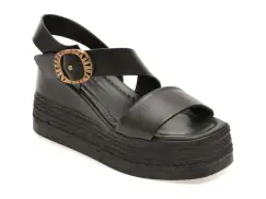 Sandale GRYXX negre, 1766347, din piele naturala imagine