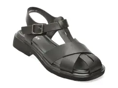 Sandale GRYXX negre, 18297, din piele naturala imagine
