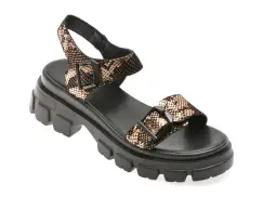 Sandale GRYXX negre, 201501, din piele intoarsa imagine