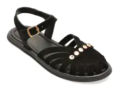 Sandale GRYXX negre, 203M903, din piele intoarsa imagine