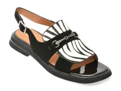 Sandale GRYXX negre, 22L914, din piele intoarsa imagine