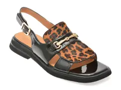 Sandale GRYXX negre, 22L914, din piele naturala lacuita imagine