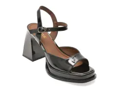 Sandale GRYXX negre, 22L956, din piele naturala lacuita imagine