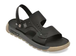 Sandale GRYXX negre, 25095, din piele naturala imagine