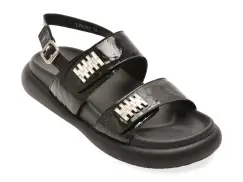 Sandale GRYXX negre, 25202, din piele naturala imagine