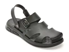 Sandale GRYXX negre, 25SS03, din piele naturala imagine