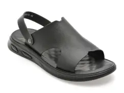 Sandale GRYXX negre, 25SS04, din piele naturala imagine