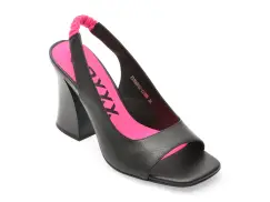 Sandale GRYXX negre, 3166, din piele naturala imagine