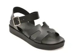 Sandale GRYXX negre, 376203, din piele naturala imagine