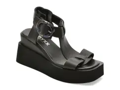 Sandale GRYXX negre, 4842611, din piele naturala imagine