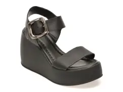 Sandale GRYXX negre, 5001729, din piele naturala imagine