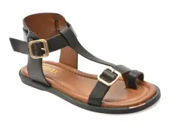 Sandale GRYXX negre, 527340, din piele naturala imagine