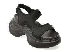 Sandale GRYXX negre, 6007, din material textil imagine