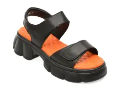 Sandale GRYXX negre, 66387, din piele naturala imagine