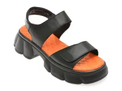 Sandale GRYXX negre, 66387, din piele naturala imagine