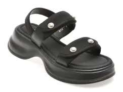 Sandale GRYXX negre, 8862, din material textil imagine