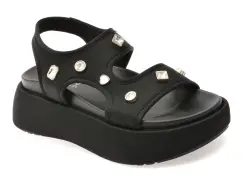 Sandale GRYXX negre, A55, din material textil imagine