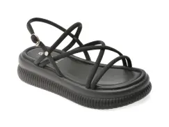 Sandale GRYXX negre, F511, din piele ecologica imagine