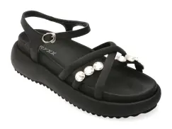 Sandale GRYXX negre, L802, din material textil imagine