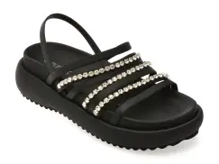 Sandale GRYXX negre, L806, din material textil imagine