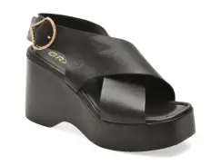 Sandale GRYXX negre, M809, din piele naturala imagine