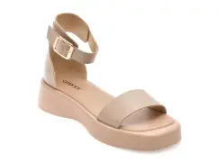 Sandale GRYXX nude, 18308, din piele naturala imagine