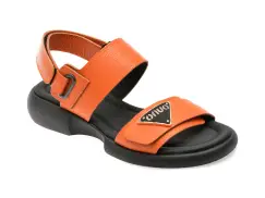 Sandale GRYXX portocalii, 734017, din piele naturala imagine