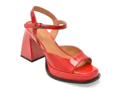 Sandale GRYXX rosii, 22L956, din piele naturala lacuita imagine