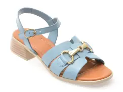 Sandale IMAGE albastre, 10205, din piele naturala imagine