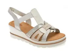 Sandale IMAGE albe, 1152H15, din piele naturala imagine