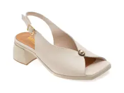 Sandale IMAGE albe, 4493603, din piele naturala imagine