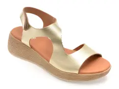 Sandale IMAGE aurii, DUSAMBE, din piele naturala imagine