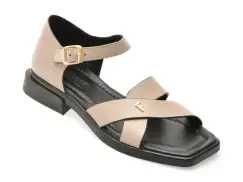 Sandale IMAGE gri, 1766093, din piele naturala imagine