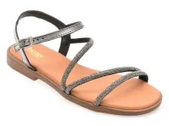 Sandale IMAGE gri, BRADES, din piele naturala imagine