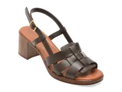 Sandale IMAGE maro, 13117, din piele naturala imagine