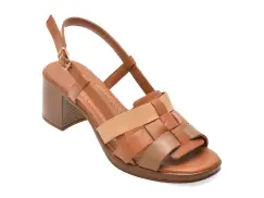 Sandale IMAGE maro, 13117, din piele naturala imagine