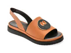 Sandale IMAGE maro, 56421, din piele naturala imagine