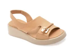 Sandale IMAGE maro, 901960, din piele naturala imagine