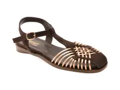 Sandale IMAGE maro, 902035, din piele intoarsa imagine