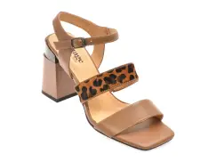 Sandale IMAGE maro, K996, din piele naturala imagine