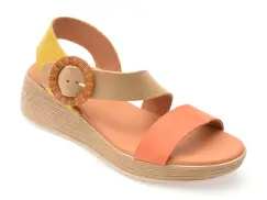 Sandale IMAGE multicolor, ROSEA, din piele intoarsa imagine