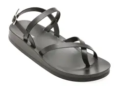 Sandale IMAGE negre, 10728, din piele ecologica imagine