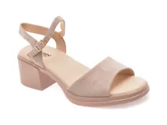 Sandale IMAGE roz, 2978, din piele intoarsa imagine