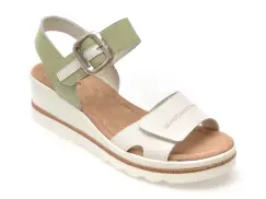 Sandale IMAGE verzi, 1152H16, din piele naturala imagine