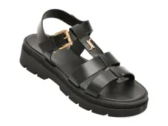 Sandale JONAK negre, 585, din piele naturala imagine